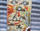 Vintage 1940's Bazooka MARX Toys WW II Theme PiN BaLL Game Toy- Features Military Vehicles- Colorfully Illustrated- Retro Game - Wow ! Vintage 1940's Bazooka MARX Toys WW II Theme PiN BaLL Game Toy- Features Military Vehicles- Colorfully Illustrated- Retro Game - Wow !