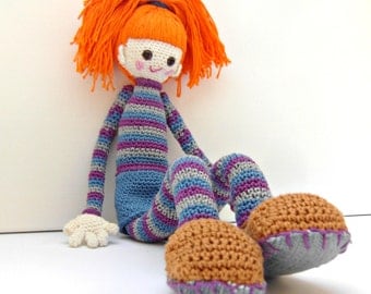 Crochet Doll Pattern - Bel, Cute Crochet Amigurumi Girl, Crochet Pattern