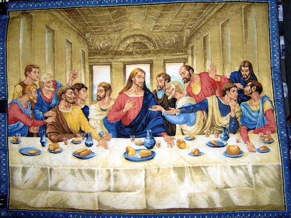 SALE The Last Supper Quilt Lap Blanket Wallhanging