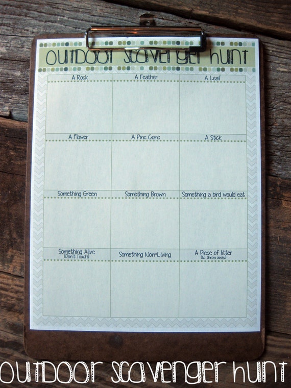 outdoor scavenger hunt printable by livinlabitaloca on etsy