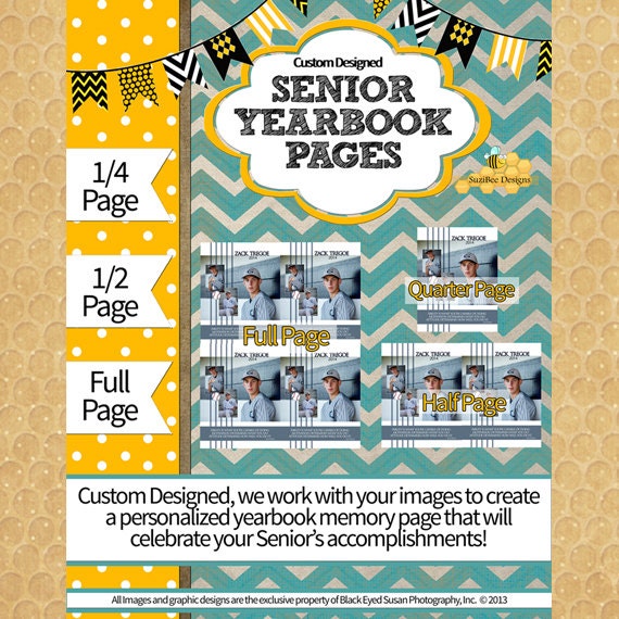 YEARBOOK AD Custom Designed Full 1 2 Or 1 4 By SuziBeeDesigns