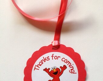 Elmo Birthday Party/Favor Gift Tags