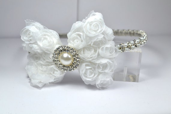 gorgeous shabby chic headband with rhinestone shabby chic bow pearl and rhinestone by romanceinsilverbride gorgeous shabby chic headband with rhinestone shabby chic bow pearl and rhinestone by romanceinsilverbride
