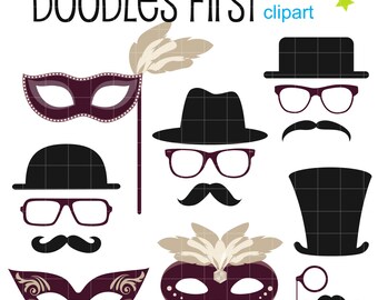 Clip Art Masquerade Clipart masquerade clipart etsy classy party costume digital clip art for scrapbooking card making cupcake toppers paper crafts