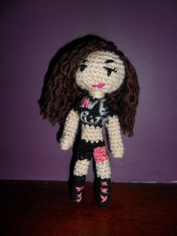 Items similar to AJ Lee crochet doll - WWE - Wrestling on Etsy