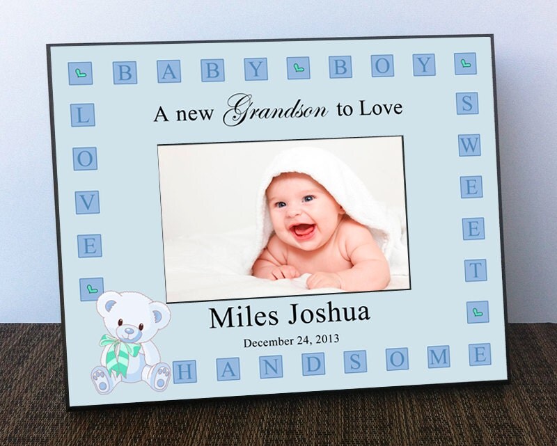 Personalized Baby Boy Picture Frame Baby Gift Personalized
