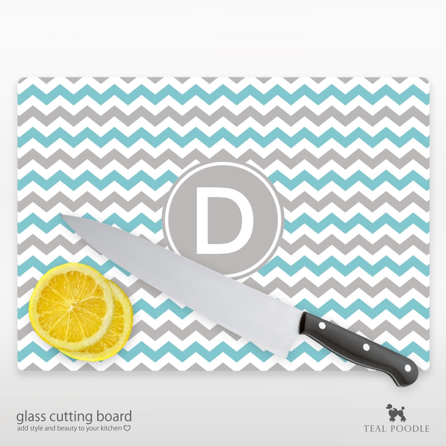 Personalized Glass Cutting Board Personalized With Initials