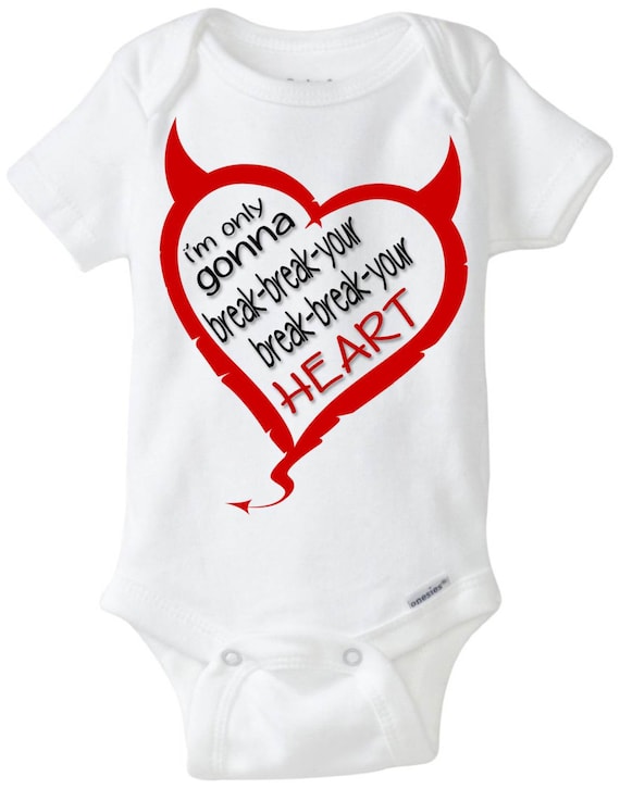 Funny Baby Boy Valentine's Day Shirt Onesie I'm only