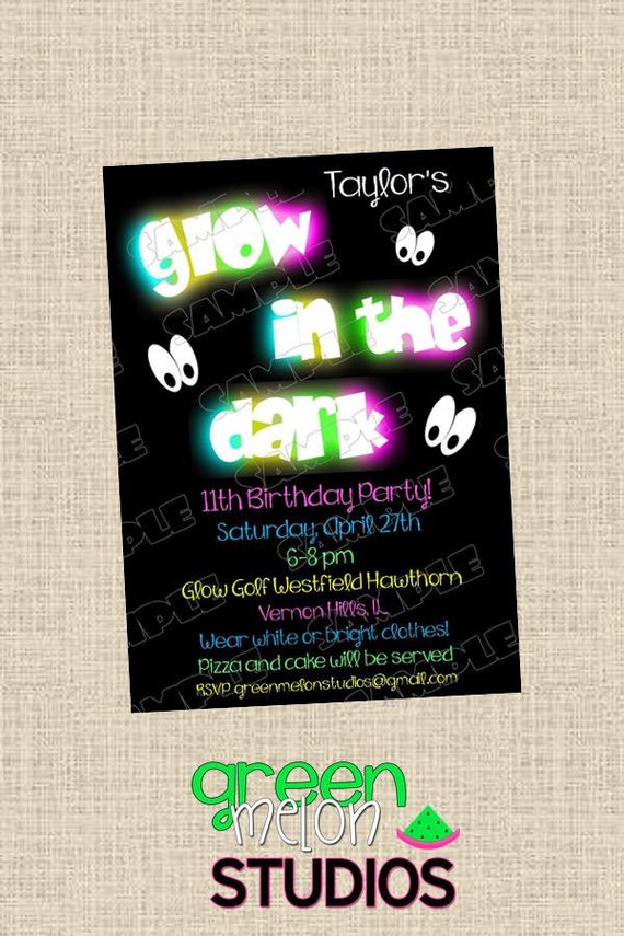 Free Printable Glow In The Dark Invitations 10