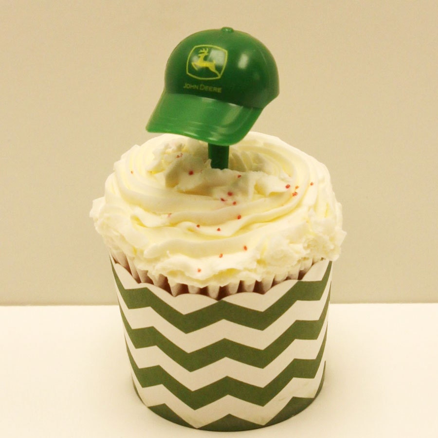 It is a picture of Clean John Deere Cupcake Toppers It is an image of Clean John Deere Cupcake Toppers
