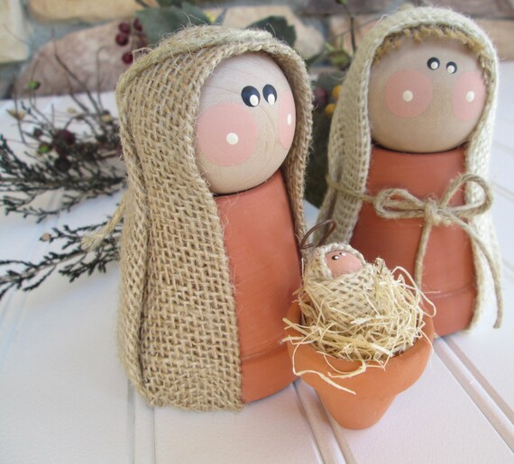 nativity set clay nativity nativity scene by whimsysweetwhimsy