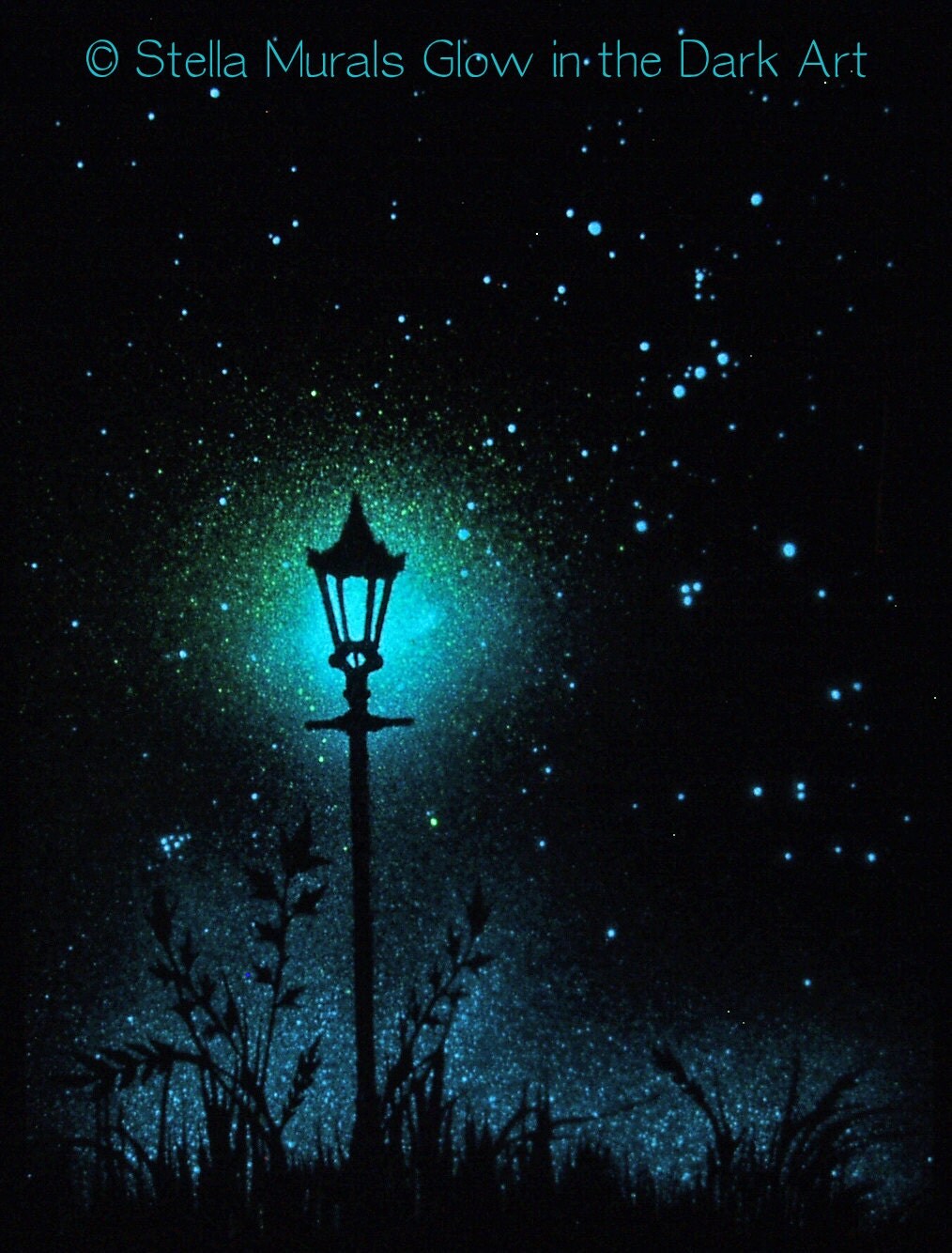  Glow  in the Dark  Art Star  Poster The Lamp Post and Orion