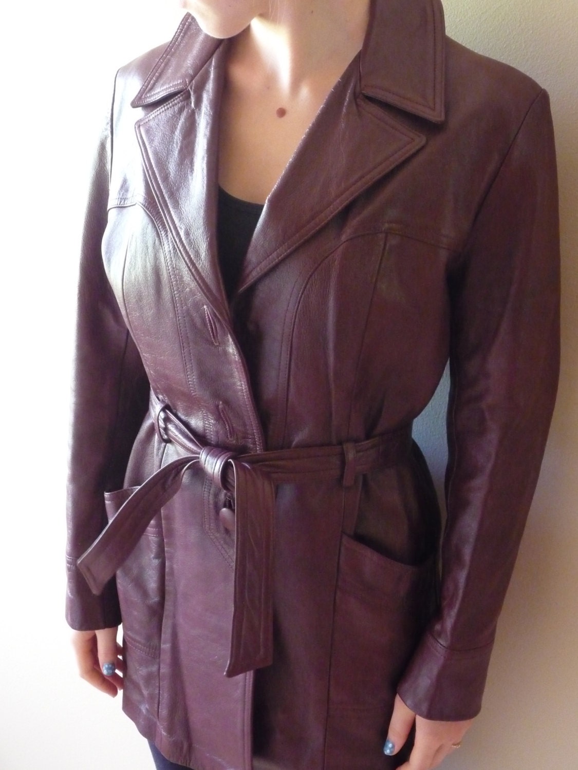 Leather Coat: LEATHERS by New England Sports Wear Co.Peabody