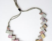 origami paper necklace with map of ancient Greece