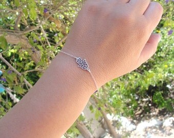 Evil Eye Bracelet, Protection Bracelet, Hamsa Bracelet, Sterling Silver Hamsa Bracelet, hand bracelet, Hamsa