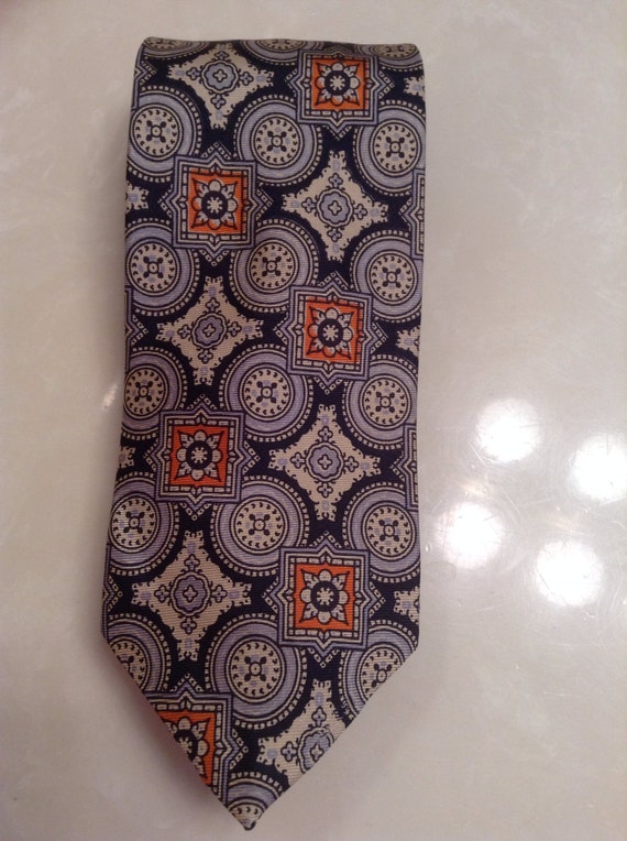 Made in England Necktie / Vintage Skinny Tie / Dickens of