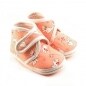 Fabric Baby Booties Shoes Cats Kittens Infant Nursery Newborn Pink Peach Girls Outdoor Indoor Soft Soled