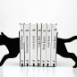 Bookends - Running Cat - laser cut for precision these metal bookends will hold your favorite books