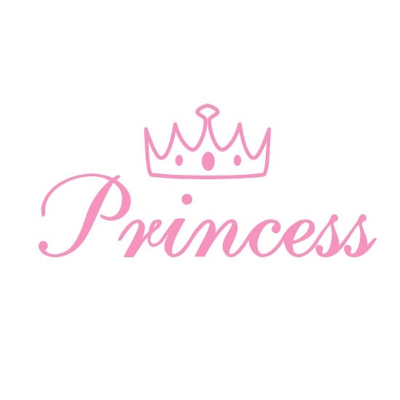 Items similar to Princess Decal with Tiara - Crown - Princess Wall ...