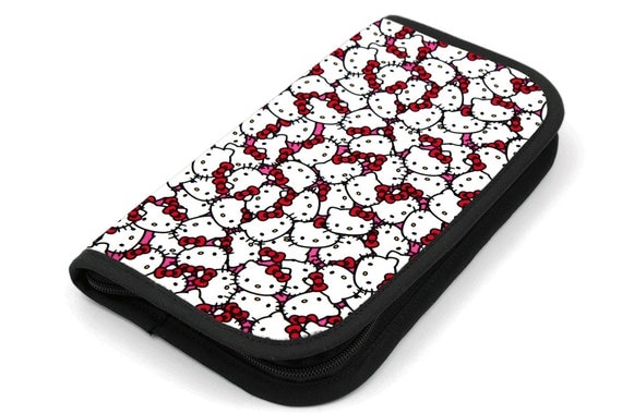 Travel Zip Around Knitting Needle Case - Hello Kitty - black pocket organizer