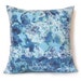 SALE Blue Tones Floral Pattern 16 Inches Square Pillow Cover