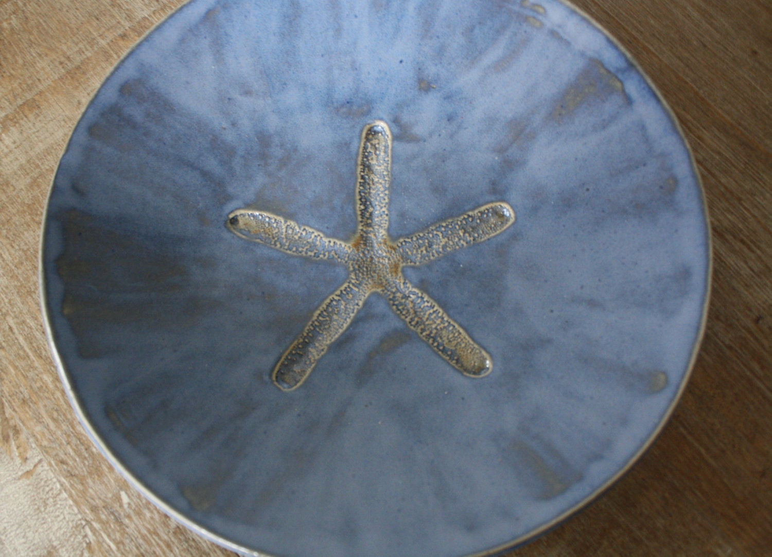 Stoneware Serving Bowl with Starfish Design