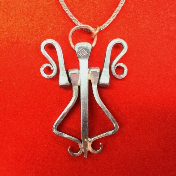 Horseshoe Nail Guardian Angel Ornament by WirestormCreations
