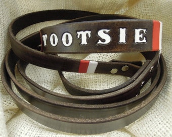 Dog Collar and Leash - Leather - Dog Collar - Toostie Roll