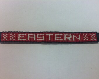 Eastern Washington University Beaded Bracelet