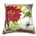Decorative Pillow Cover Red Yellow Green Brown Floral Decorative Toss Accent Throw Multicolored 18 inch