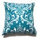 Decorative Pillow Cover Turquoise White Traditional Design Throw Toss Accent Cover 16x16 inch Same Fabric Front/Back