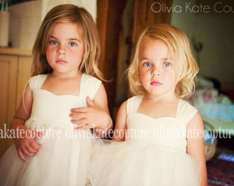 As seen on Brides.com . Natural Flower Girl Dress