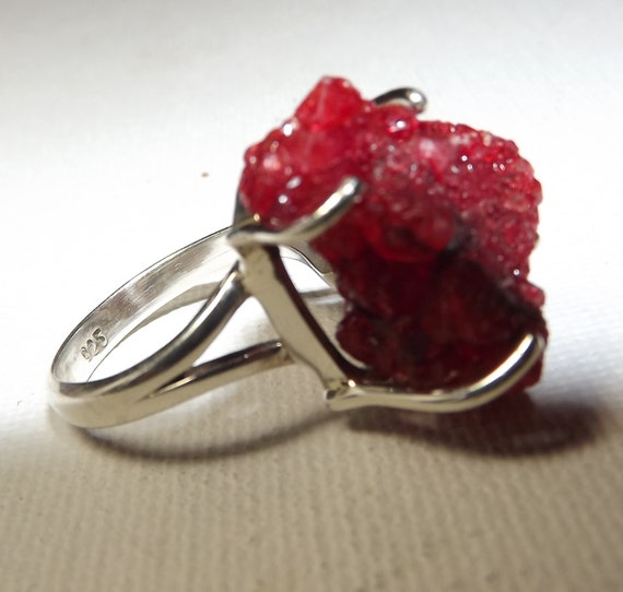 ... 925 Sterling Silver Ring - OOAK - unique ring -Love Power - Size7