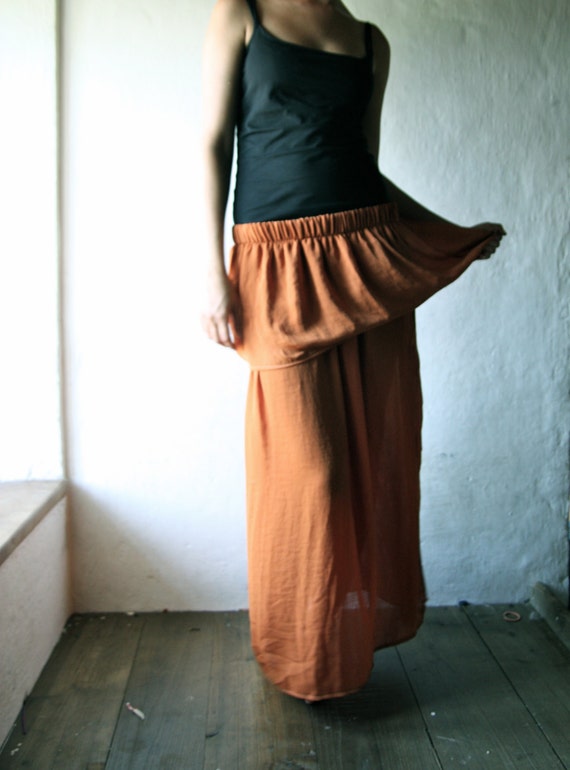 maxi skirt rust