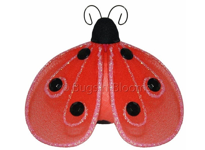 Ladybug Ceiling Decorations Nylon Ladybugs Red Black Girls Nursery Bedroom Wall Hanging Baby Shower Lady Bugs Birthday Party Decor Shimmer