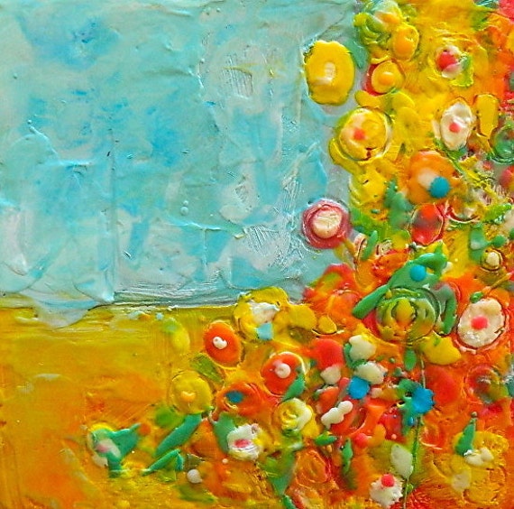 Encaustic Beeswax Painting by JaniceWarrinerArt on Etsy