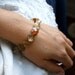 Pink Quartz Bracelet . Clear Crystal Bracelet . Crystal Bridal Bracelet . Art Deco Jewelry . Faceted Gemstone Bracelet - Annie Collection