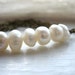 Pearl Bracelet, White Freshwater Pearl Bracelet, Handmade Artisan Bracelet Chain Jewelry, White Pearl Jewelry, luminouscreation