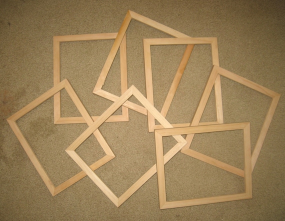 9 Unfinished 8x10 wood picture frames