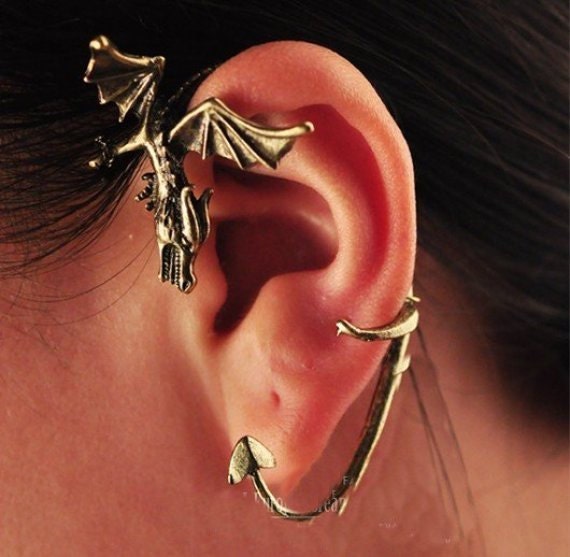 Dragon Ear Cuff by DianasPaintedDezigns on Etsy
