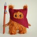 Star Wars Ewok Fur.12cm. Dark Red.