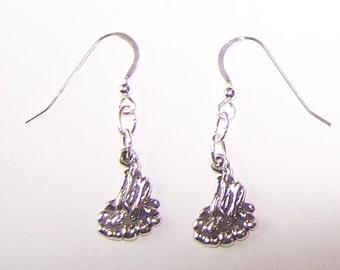 Sterling Silver CAMP FIRE Earrings -- Camping