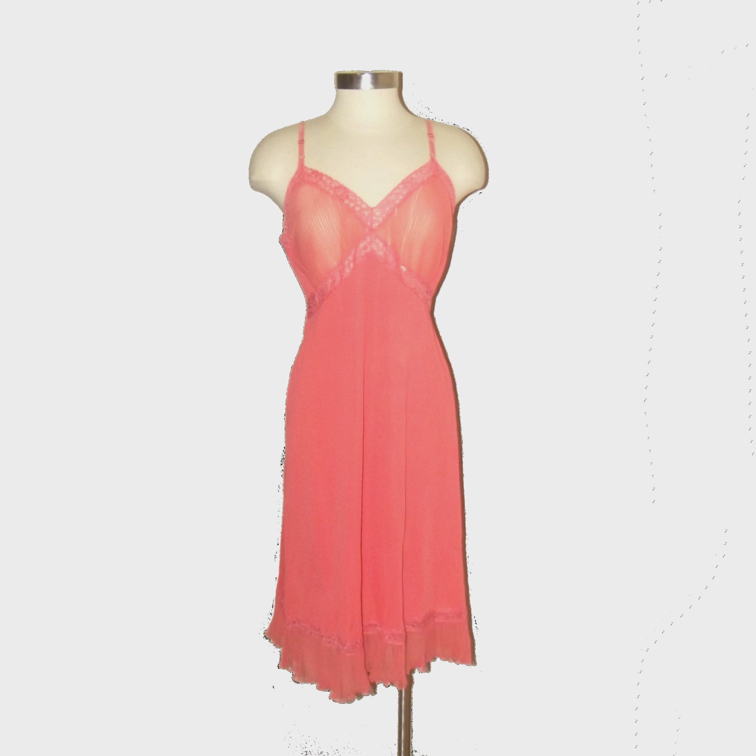 1960s lingerie / vintage 60s slip / small / medium / Rose