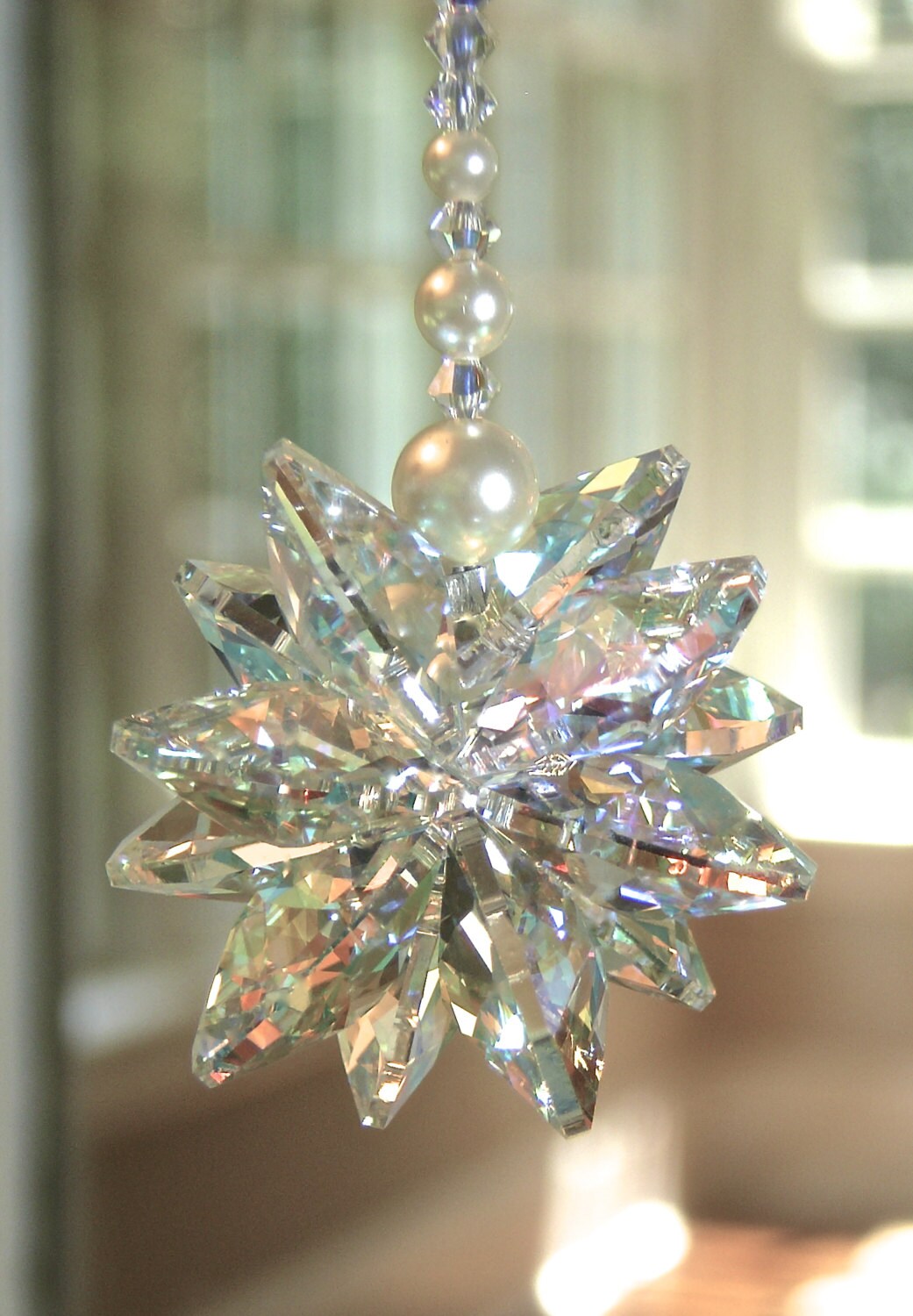 Swarovski Crystal Suncatcher Aurora Borealis Cluster with