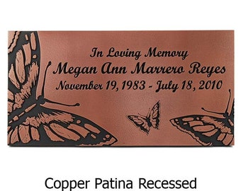Butterfly Memorial Plaque 16x 8 inches