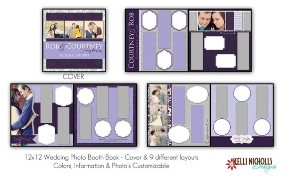Wedding Photobooth Sign In Book, Photo Strip Booth Guest Book - Digital, Customizable