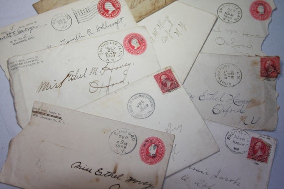 Old Postage Envelopes late 1800's & Early by VintageSupplyCo