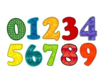 Applique Birthday Number Embroidery Design Font Set 1st first 0,1,2,3,4,5,6,7,8,9 Instant Download Sale