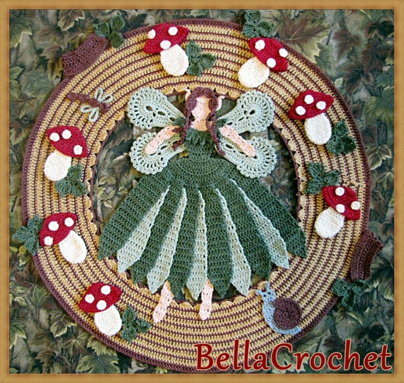 PDF Crochet Pattern- Woodland Fairy Doily