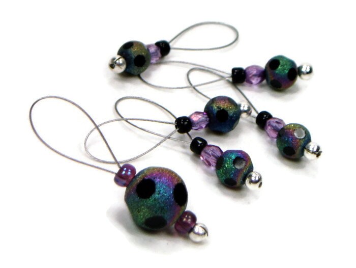 Beaded Stitch Markers Snag Free DIY Knitting by TJBdesigns on Etsy